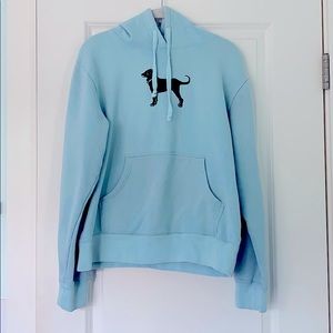 black dog hoodie